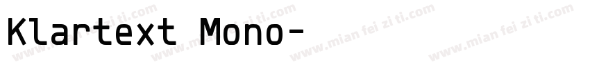 Klartext Mono字体转换